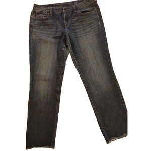 Womens Size 12 Sonoma Denim Blue Jeans Cut Off Raw Hem Waist 36 Rise 10 Inseam 2